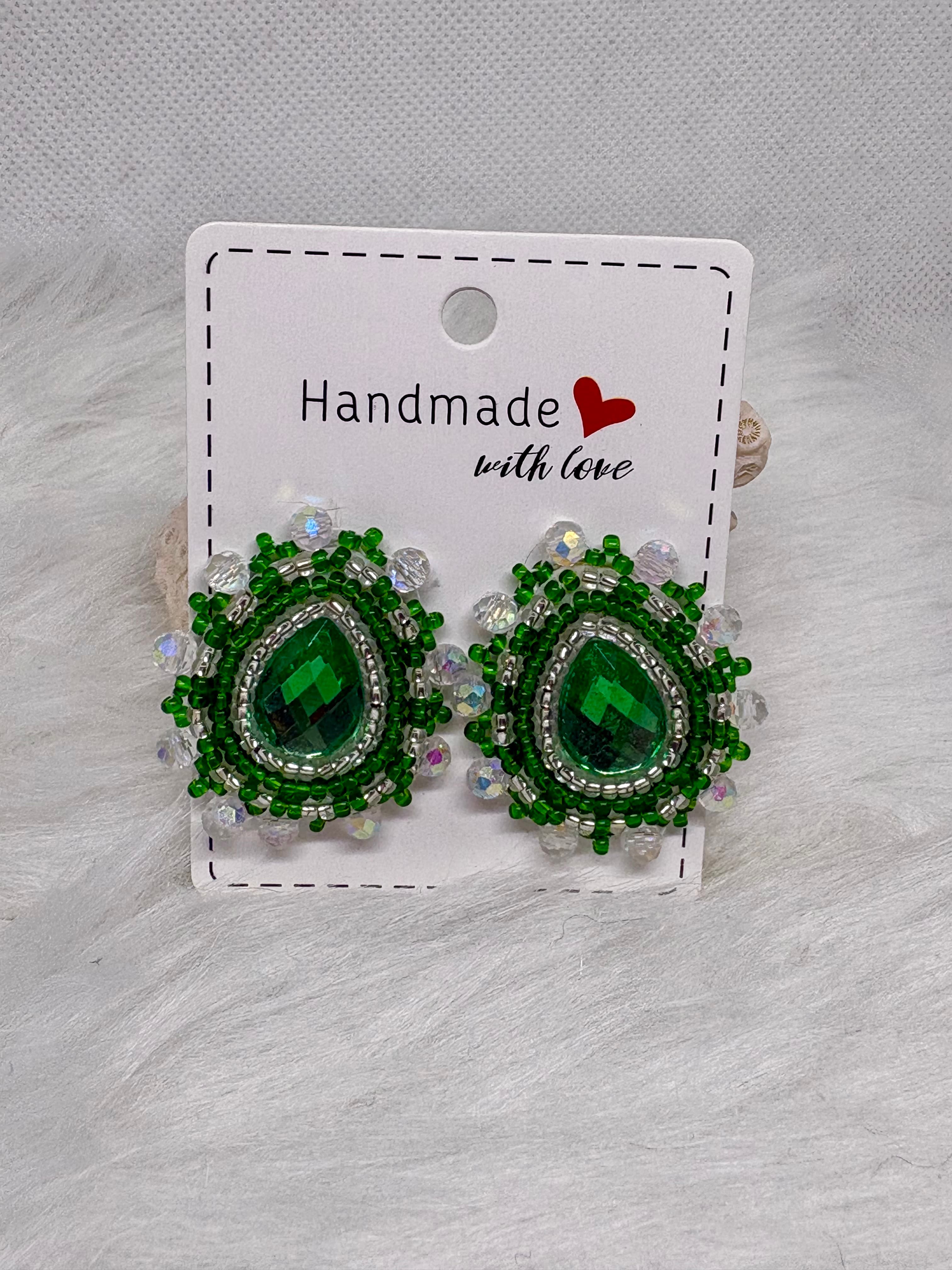 Clear Green tear drops